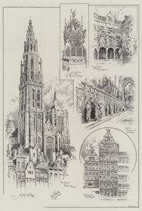 Sketches of Antwerp by English School