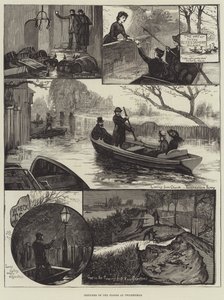 Sketches of the Floods at Twickenham by English School
