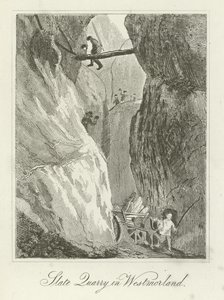 Slate Quarry in Westmorland by English School