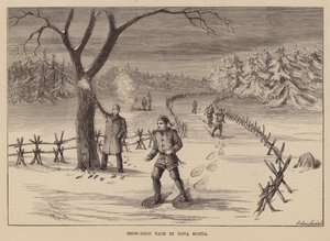 Snow-shoe race in Nova Scotia by English School