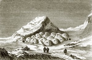 Snow huts of the Esquimaux by English School