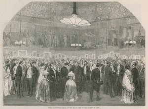 Soiree of photographers in the great room of the Society of Arts by English School