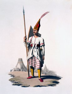Soldier of Albania, an infantryman of the Ottoman Army, 1818 by English School