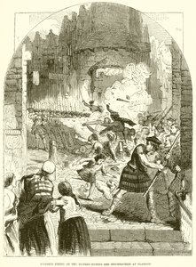 Soldiers firing on the Rioters during the Insurrection at Glasgow by English School