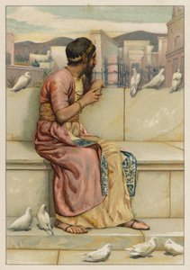 Solomon watching the building of the Temple by English School