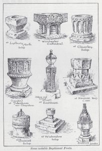 Some notable baptismal fonts by English School
