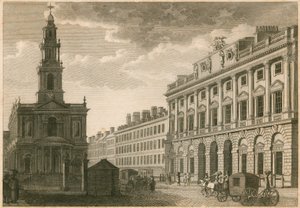 Somerset House and St Mary-le-Strand, The Strand, London by English School