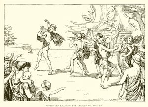 Sophocles Leading the Chorus of Youths by English School