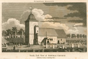 Southeast view of St Pancras Church, London