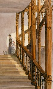 South Stairs, Audley End House, Late 19th Century by English School
