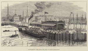 Southampton Pier, with the Isle of Wight Steam-Boat by English School