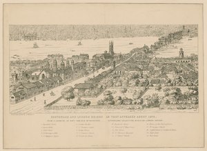 Southwark and London Bridge as They Appeared About 1546