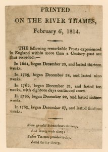 Souvenir of the Frost Fair of 1814 by English School