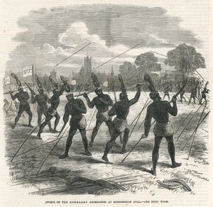 Sports of the Australian Aborigines at Kennington Oval by English School
