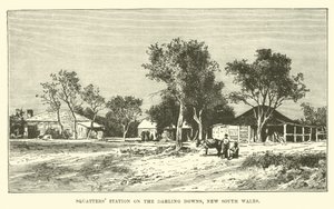 Squatters Station on the Darling Downs, New South Wales by English School