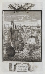 Sir G Ayscue Takes or Sinks 30 Sail of Dutch Ships by English School