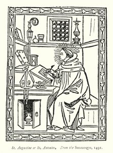 St Augustine or St Antonino, From the Soliloquii by English School