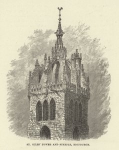 St Giles Tower and Steeple, Edinburgh by English School
