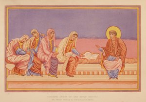 St Jerome Reading to Eustachia and Paula by English School