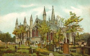St Nicholas Church, Great Yarmouth (colour litho)