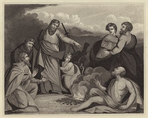 St Paul Shakes the Viper from His Hand by English School