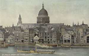 St Pauls from the river, London