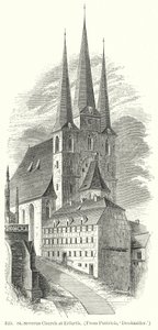 St Severus Church at Erfurth (engraving) by English School
