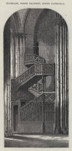 Staircase, North Transept, Rouen Cathedral by English School