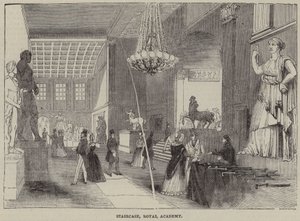 Staircase, Royal Academy, London by English School