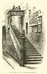 Staircase of the Bargello Palace by English School