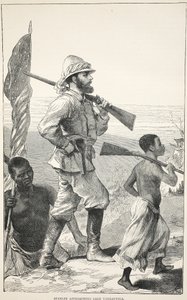 Stanley approaching Lake Tanganyika, illustration from The Pictorial Edition of the Life and Discoveries of David Livingstone by J. Ewing Richie by English School