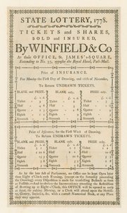 State Lottery, 1778 by English School