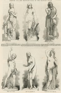 Statues for the Egyptian Hall in the Mansion House by English School