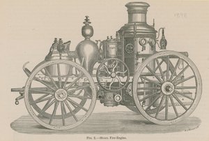 Steam fire engine by English School