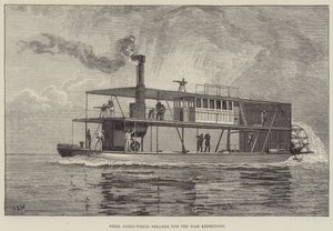 Steel Stern-Wheel Steamer for the Nile Expedition by English School