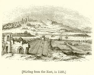 Stirling from the East, in 1560 by English School
