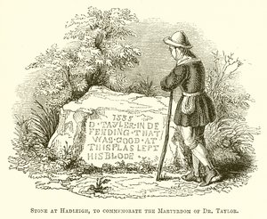 Stone at Hadleigh to Commemorate the Martyrdom of Dr. Taylor