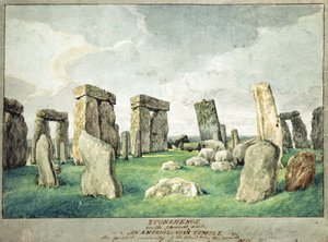Stonehenge in its Present State, an Antediluvian Temple, 1821 by English School