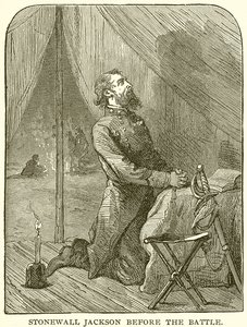 Stonewall Jackson before the Battle by English School