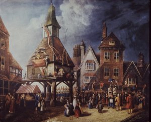 Shakespeare Jubilee in 1769 at the High Cross, Stratford-on-Avon by English School