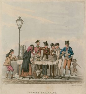 Street Breakfast; Cartoon by English School