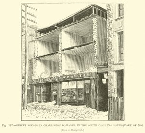 Street Houses in Charleston Damaged in the South Carolina Earthquake of 1886