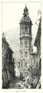Street in Valencia (engraving)