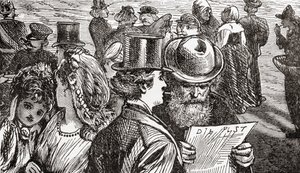Street scene in 19th century Berlin, Germany, from Ward and Lock