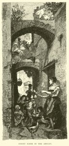 Street Scene in the Abruzzi by English School