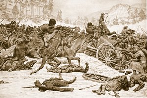 Stubborn Fighting on the Heights Carried by the Russians South of Dukla in the Carpathians, 1914-19 by English School