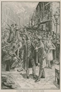 Sunday Market in Petticoat Lane by English School