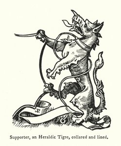 Supporter, an Heraldic Tigre, collared and lined