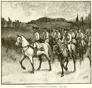 Surrender of Burgoyne at Saratoga by English School