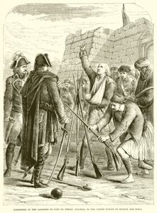Surrender of the Garrison of Fort St. Philip, Minorca, to the United Forces of France and Spain by English School